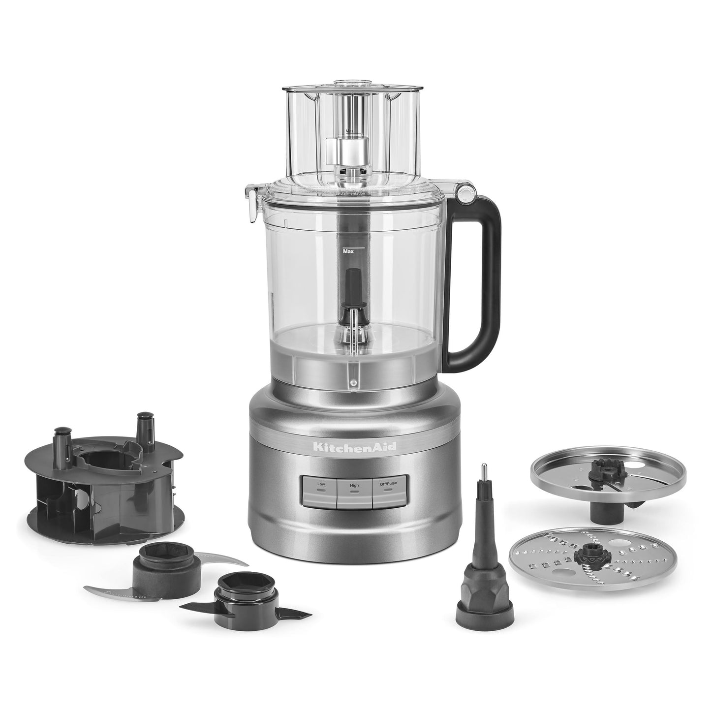 KitchenAid 13-Cup Food Processor, Contour Silver, KFP1318