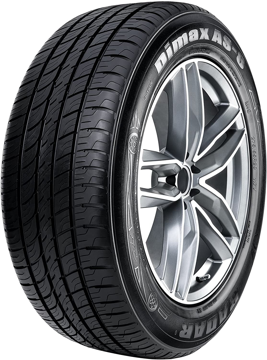 Radar Dimax AS-8 225/60R17 103V Passenger Tire Fits: 2018-23 Subaru Crosstrek Convenience, 2019-21 Jeep Cherokee Latitude Plus