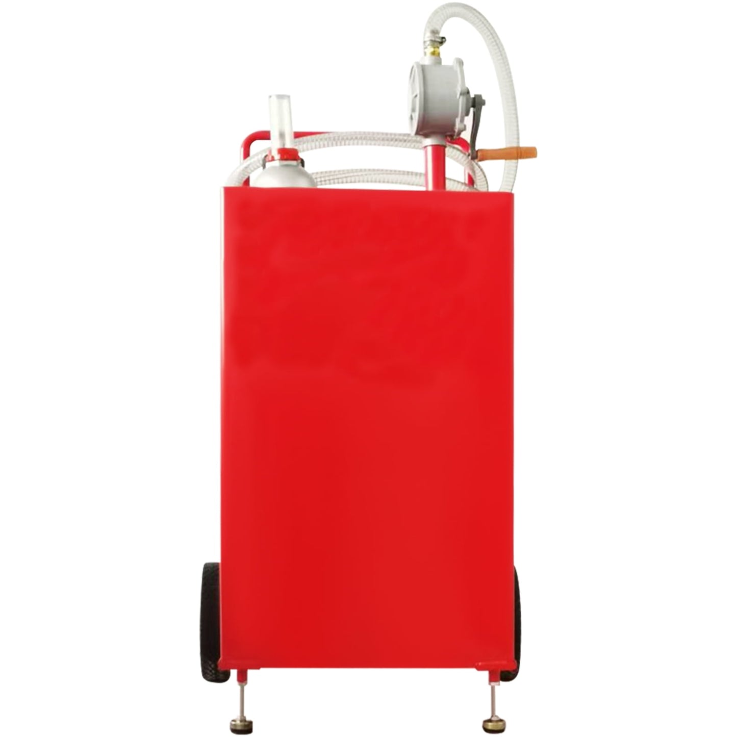 SKYSHALO VV-SYJYC-OI2, 30 Gallon Gasoline Diesel Portable Fuel Caddy Manuel Transfer Pump Red