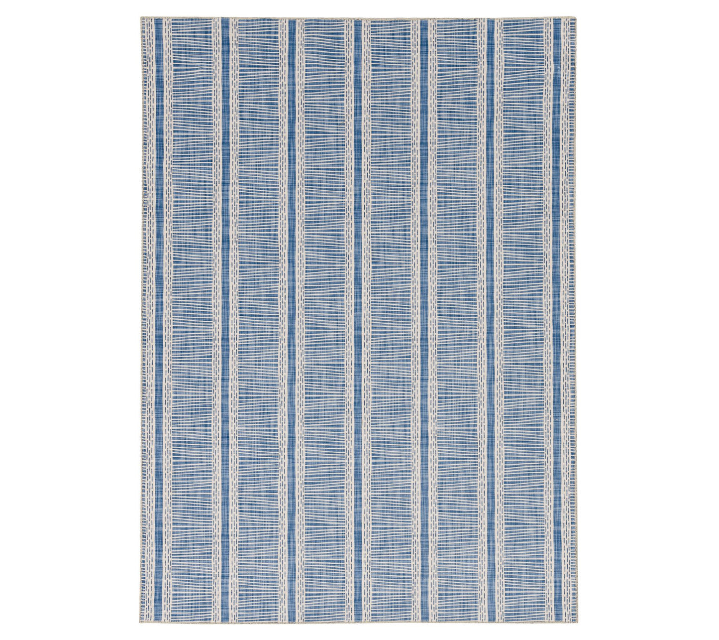Linon Home Luna 5'x7' Washable NonSlip Decorative Striped Rug