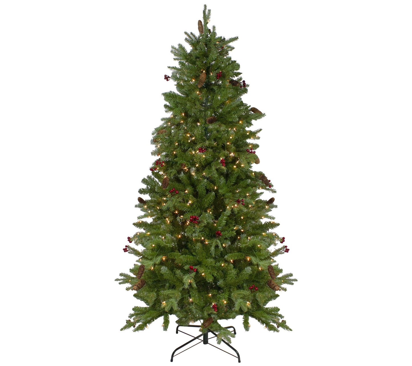 4.5' Ashcroft Cashmere Pine Xmas Tree - Clear D ura-Lit Lights