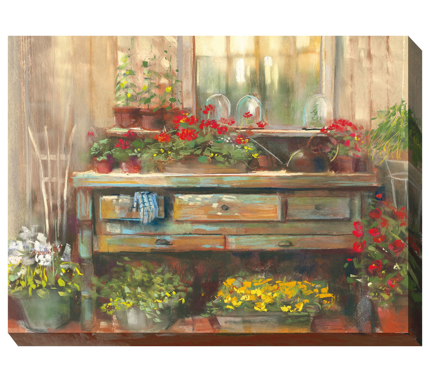 West of the Wind Outdoor Canvas Art Gardners Re treat 40" x 30