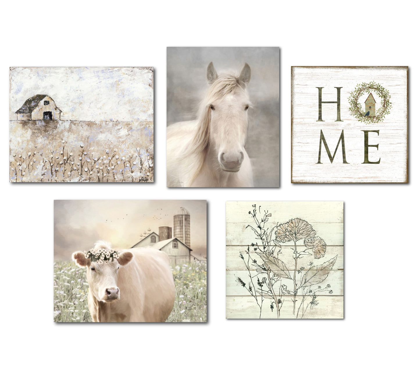 Courtside Market Clam Farmhouse II 5-Piece Canvas Set