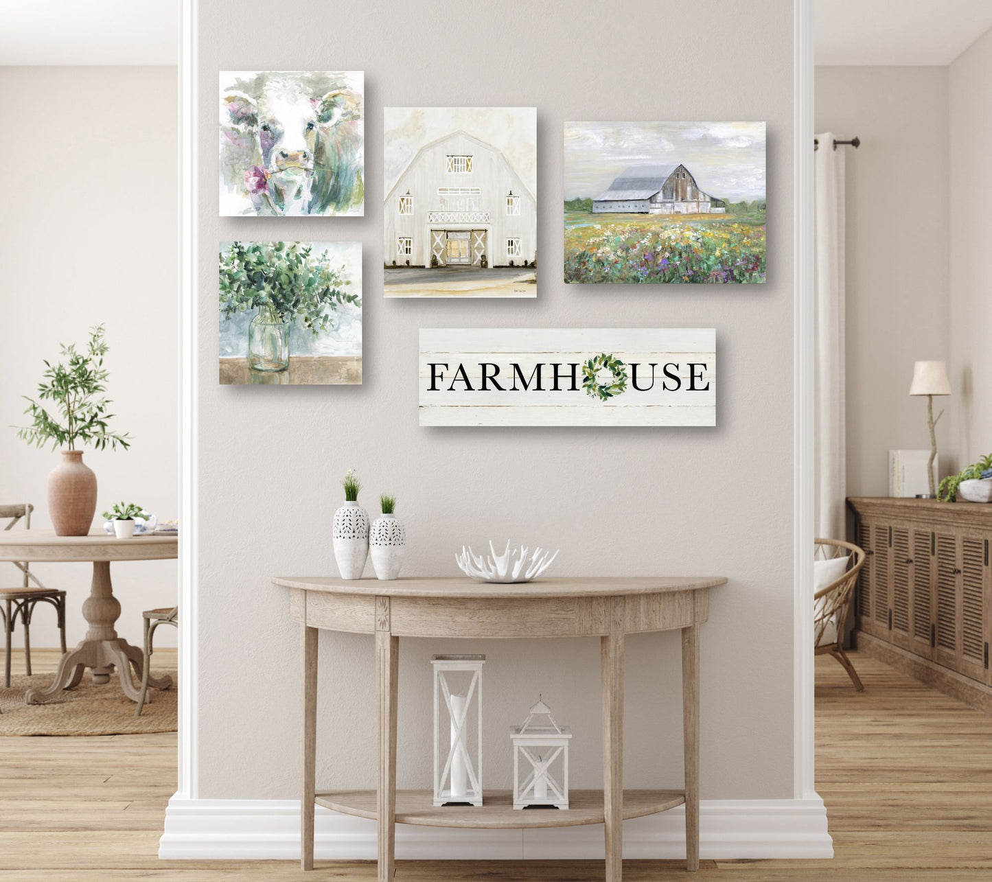 Courtside Market Clam Farmhouse 5-Piece Canvas Set