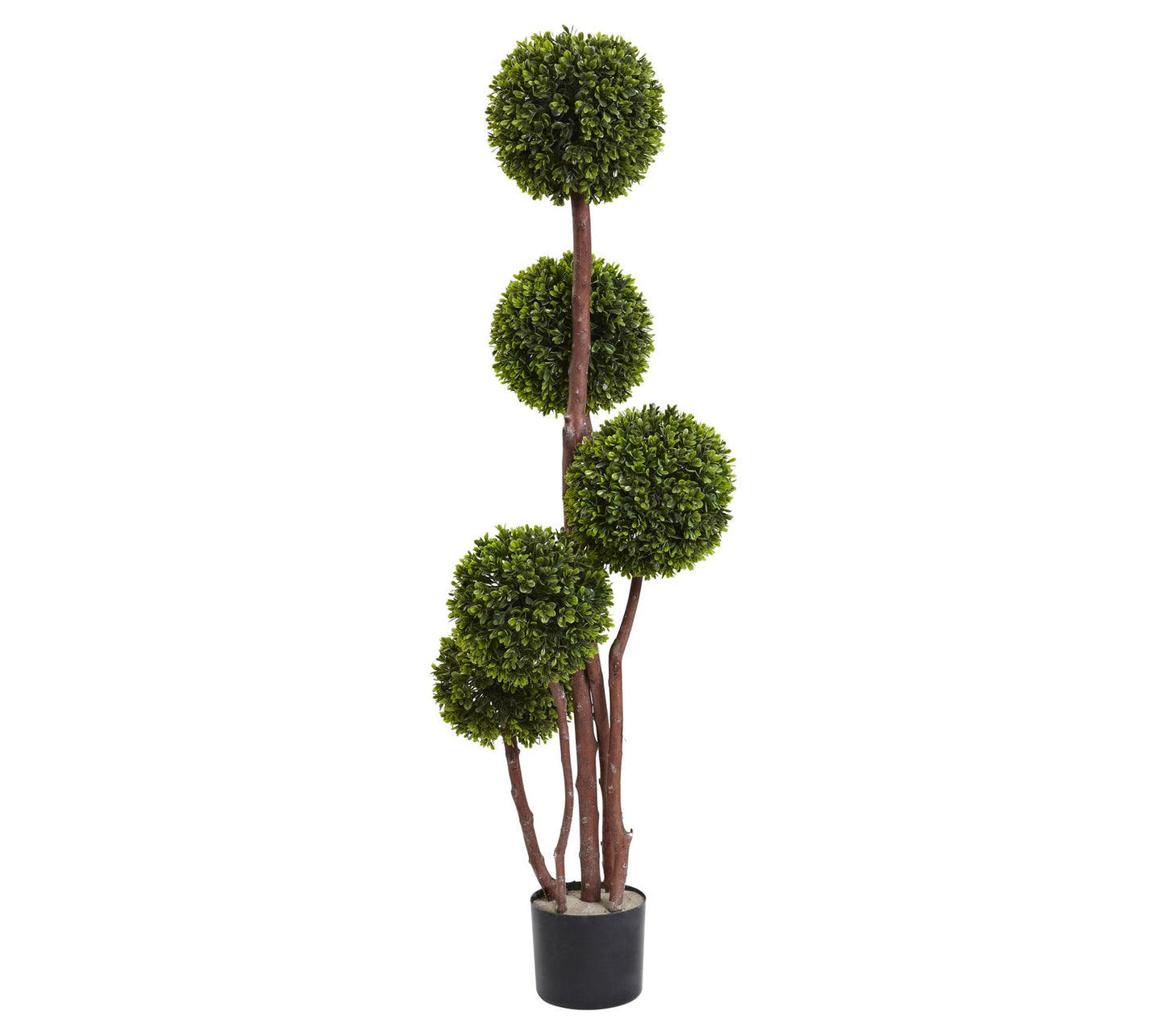 Nearly Natural 4' Boxwood Five Ball Topiary UV Resistant I/O