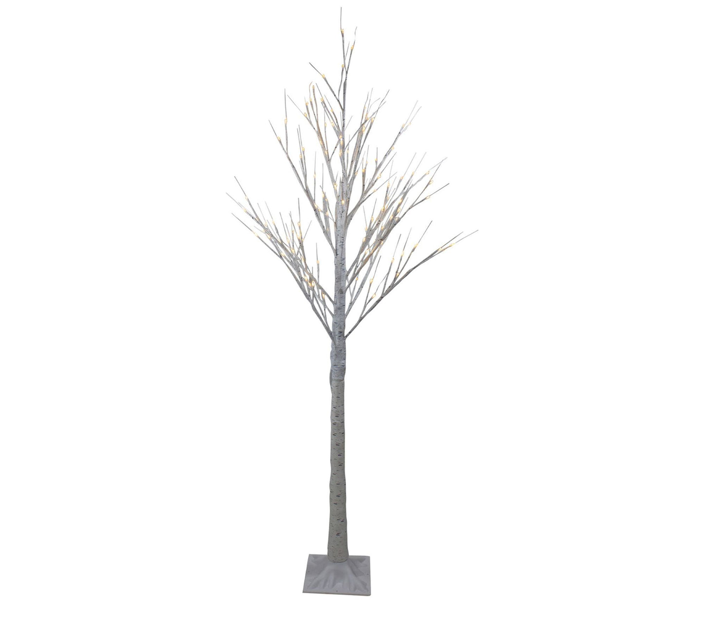 Northlight 6' White Birch Twig Tree Decor - Warm White Lights