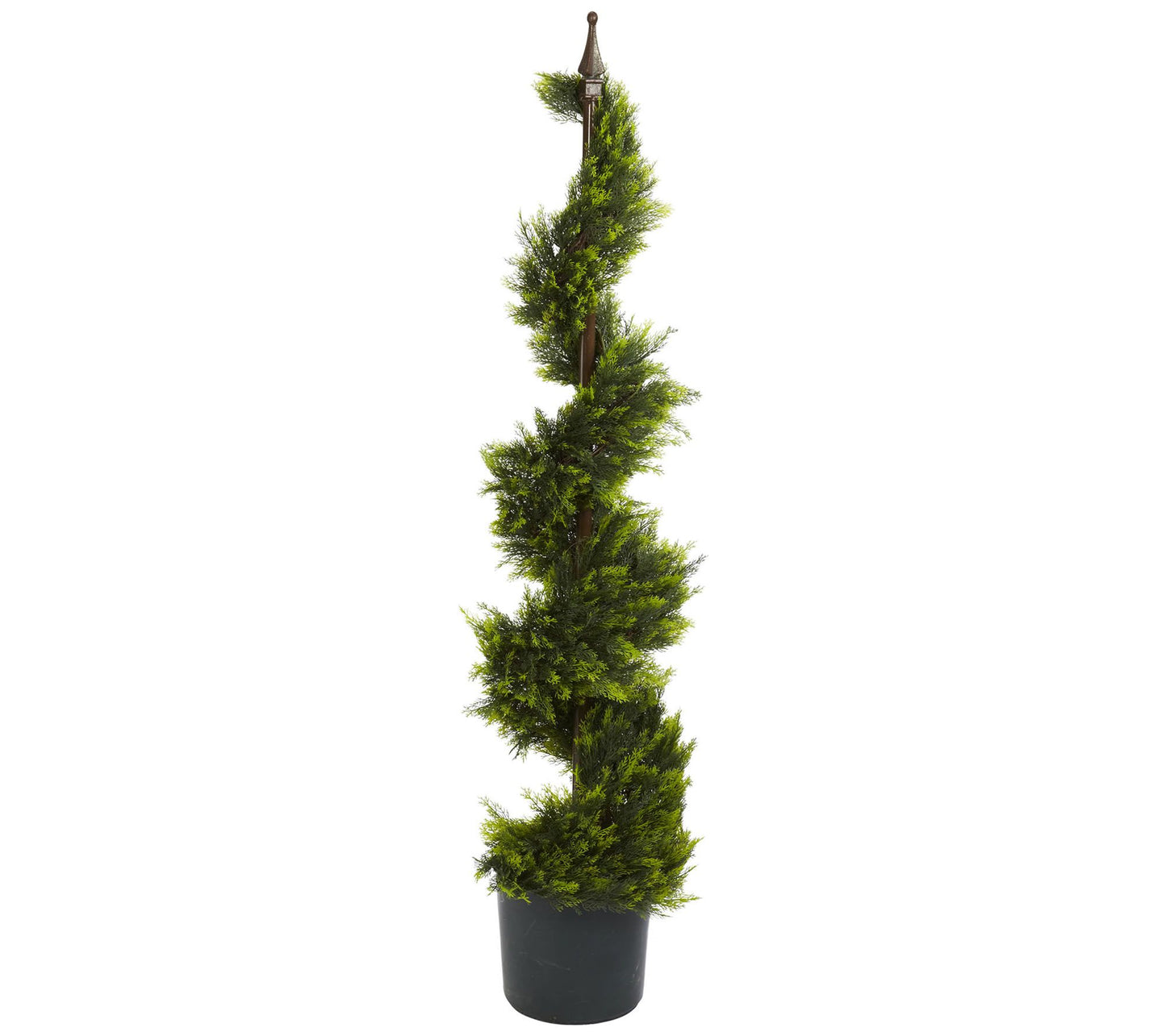 4' Cypress Spiral Silk Tree by Nearly Natural