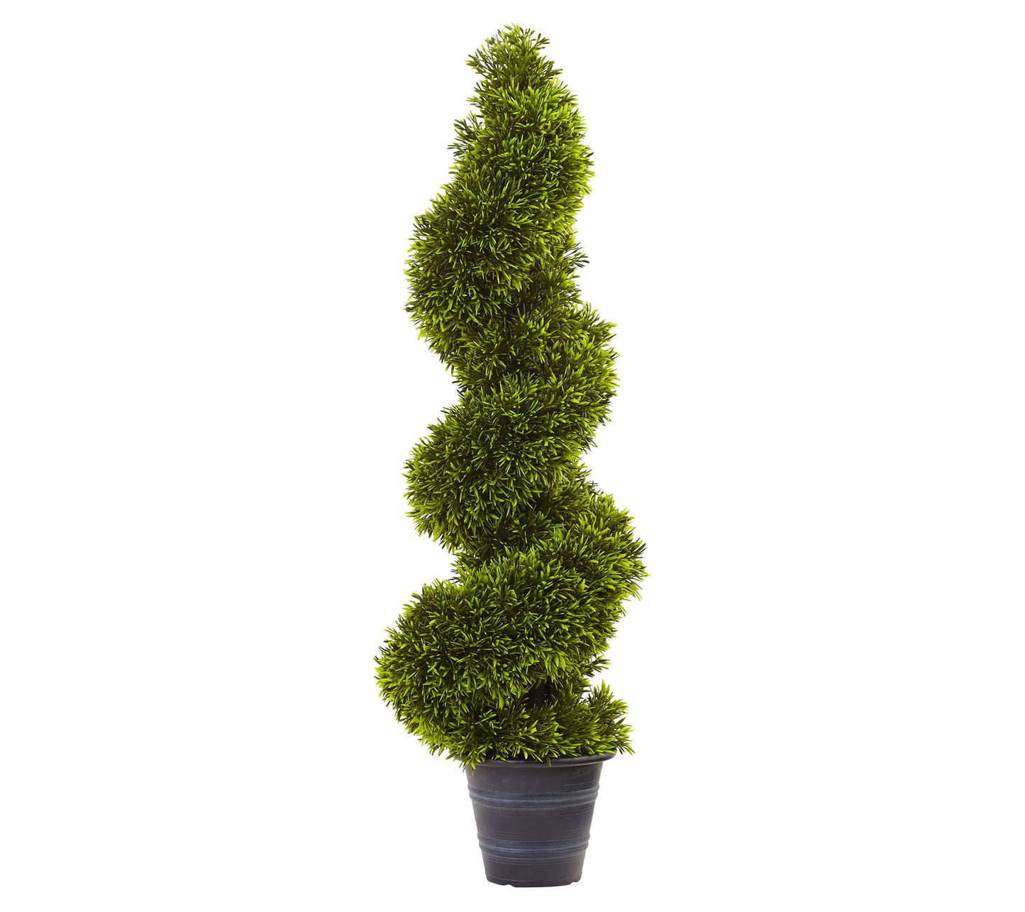 3' Grass Spiral Topiary w/Deco Planter by Nearly Natural