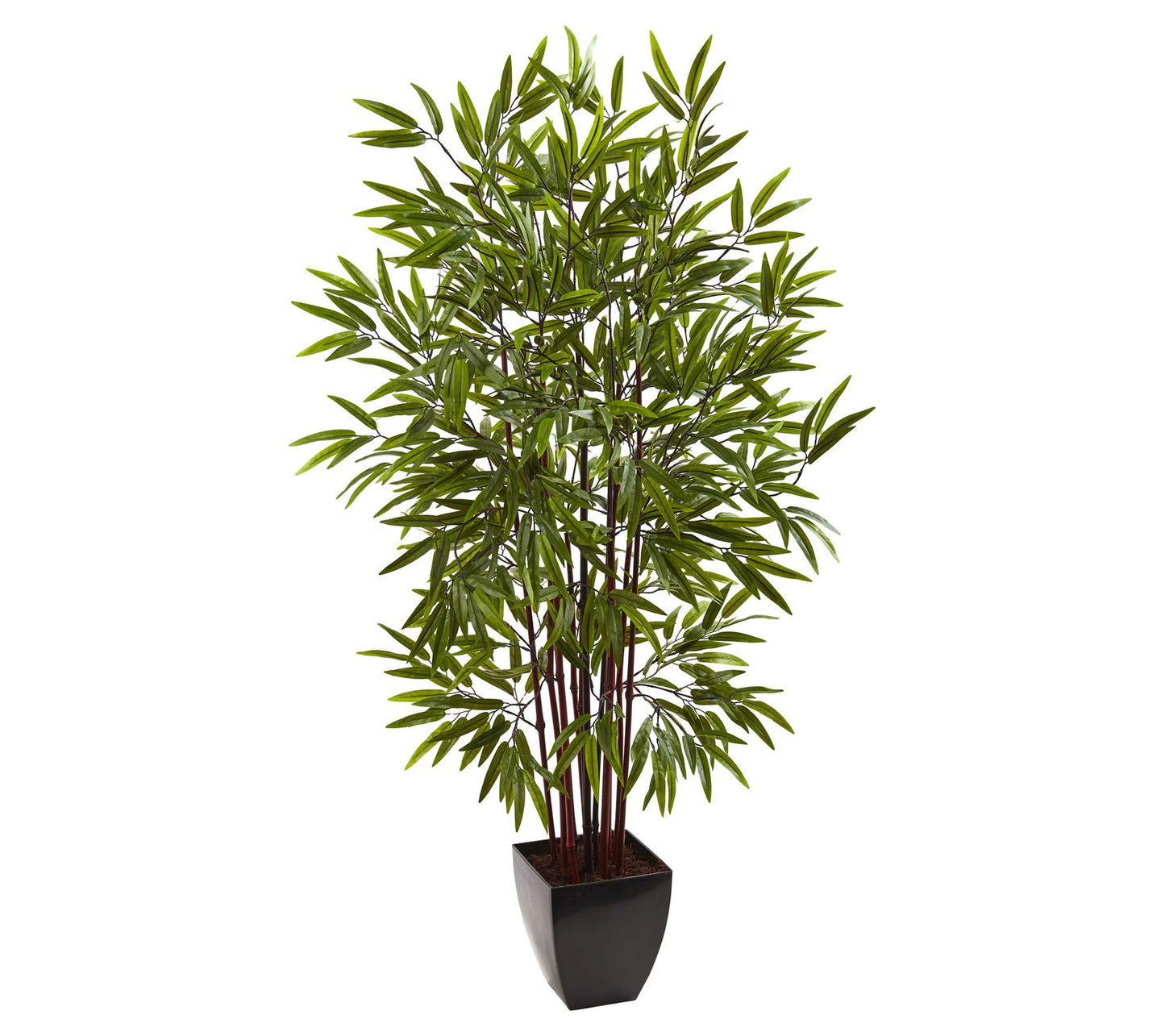 5' Bamboo Silk Tree with Planter by Nearly Natural