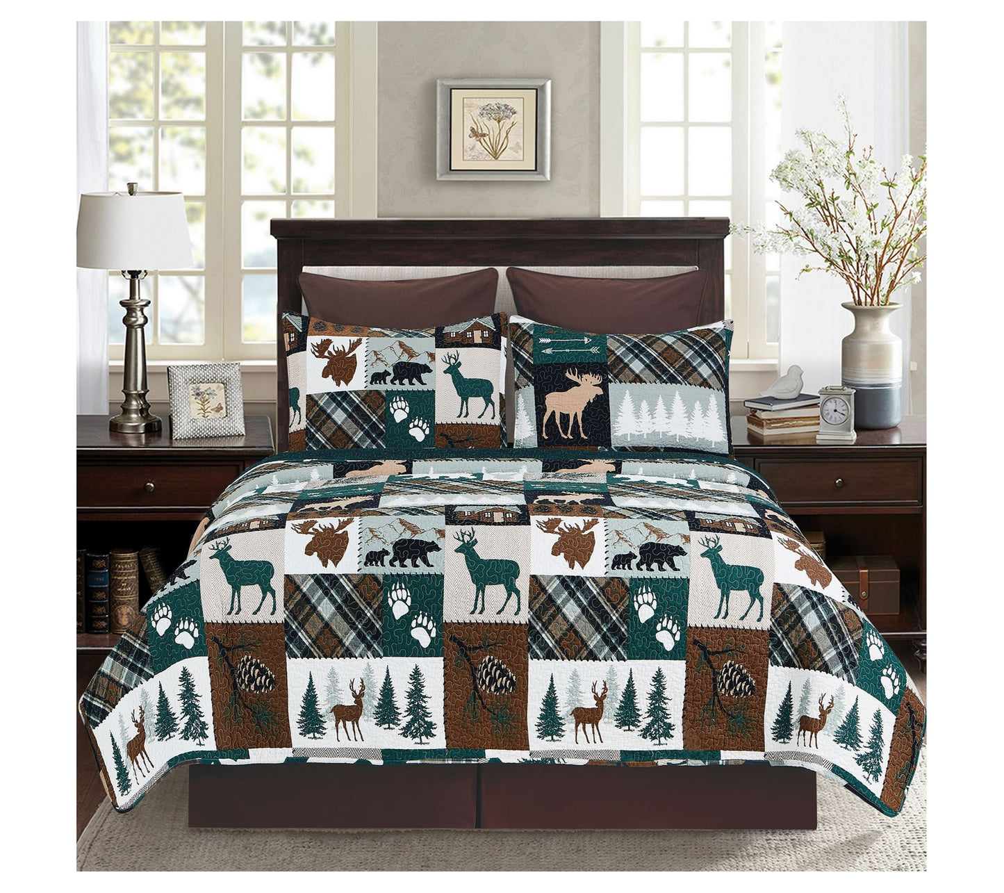 Fletcher Forest 2-Piece Cotton Twin Quilt Set by Valerie
