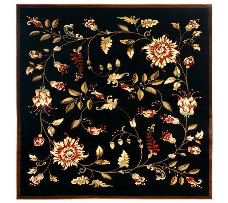 Lyndhurst Floral Swirl Power Loomed 6'7" x 6'7"Square Rug