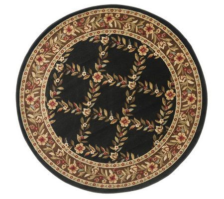 Lyndhurst Open Floral Power Loomed 5'3" Rou ndug