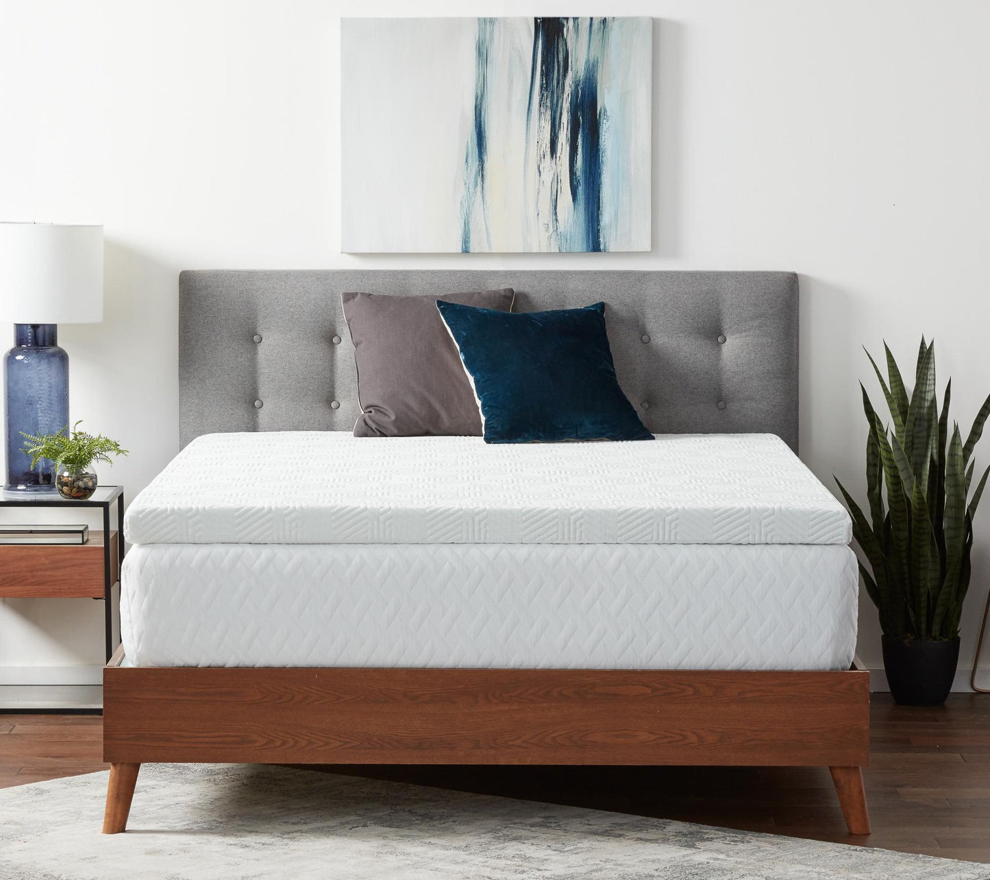 Lucid Comfort Collection 3" Gel Topper with Cover, Twin