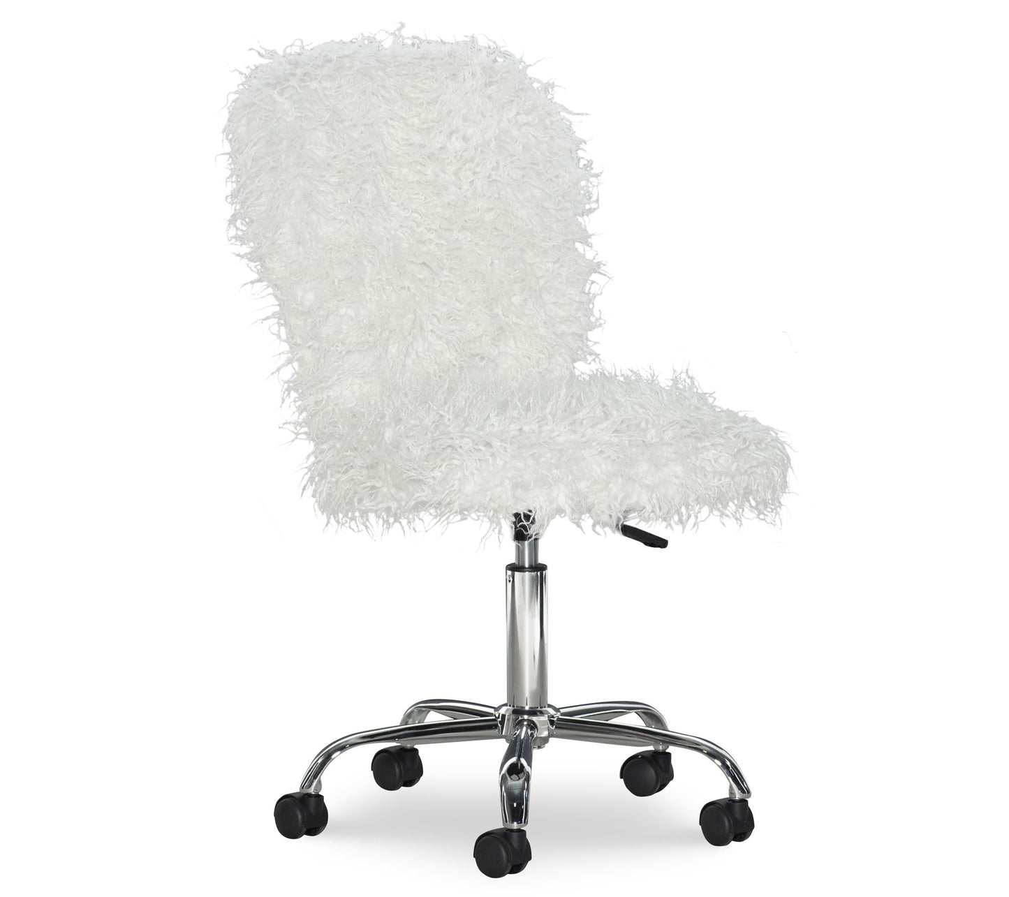 Linon Home Emma Faux Fur Armless Design Home Office Chair
