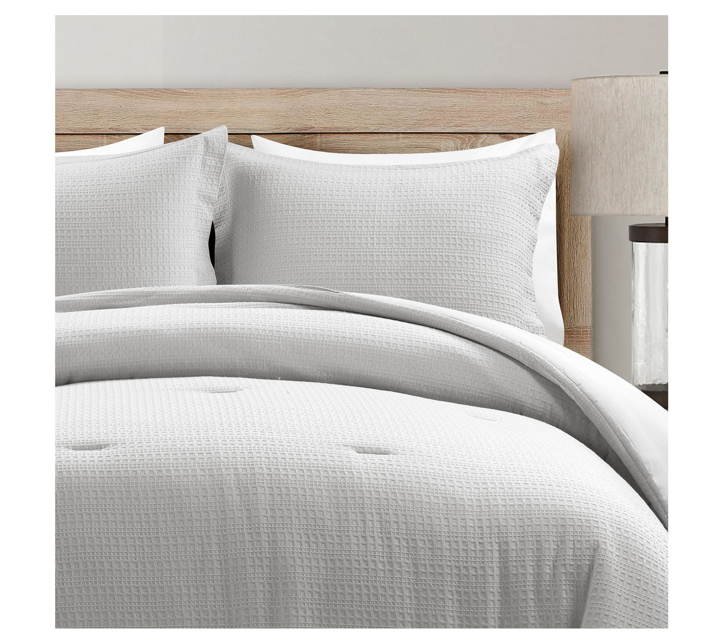 Lush Decor Haniya Waffle Woven Cotton Comforter3-pc F/QN