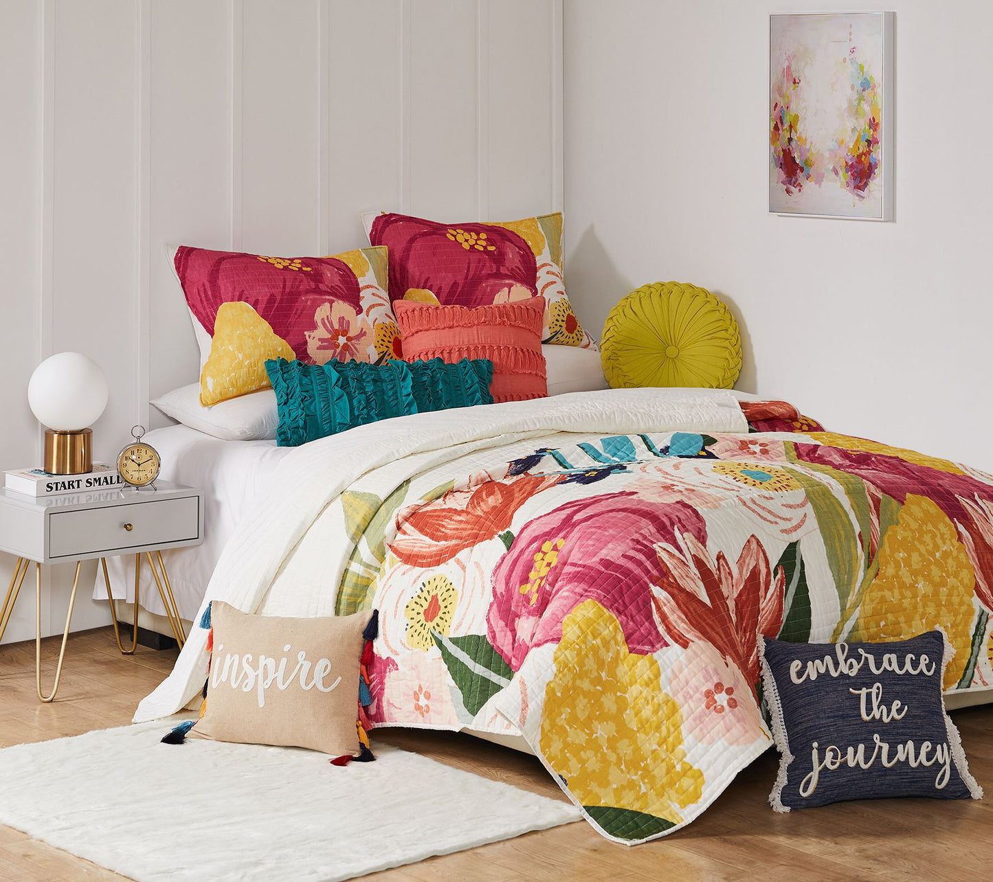 Levtex Home Grandiflora 2-Piece Floral Twin/TwiXL Quilt Set