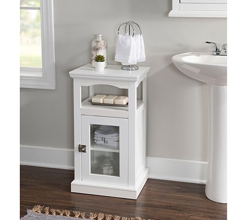 Linon Home Decor Quinn Demi Bathroom Storage Cabinet