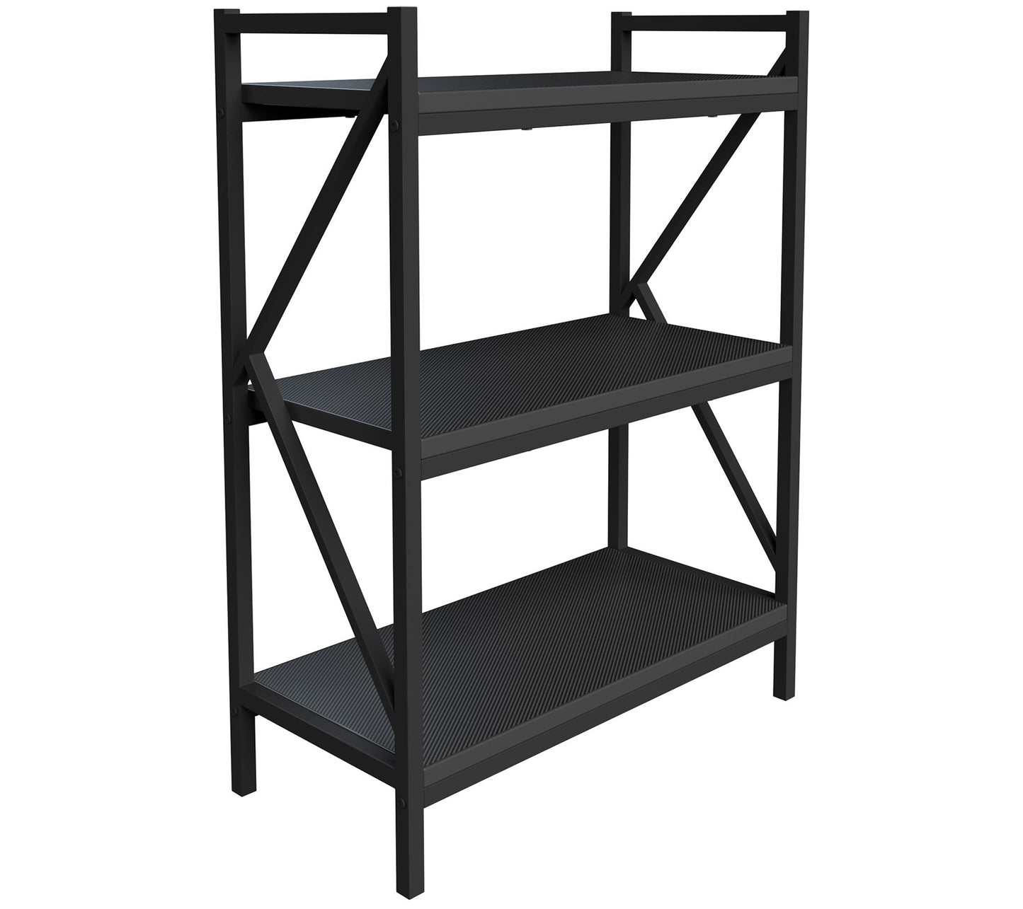 Lavish Home 3 Shelf Bookcase Console Table or Storage Shelf