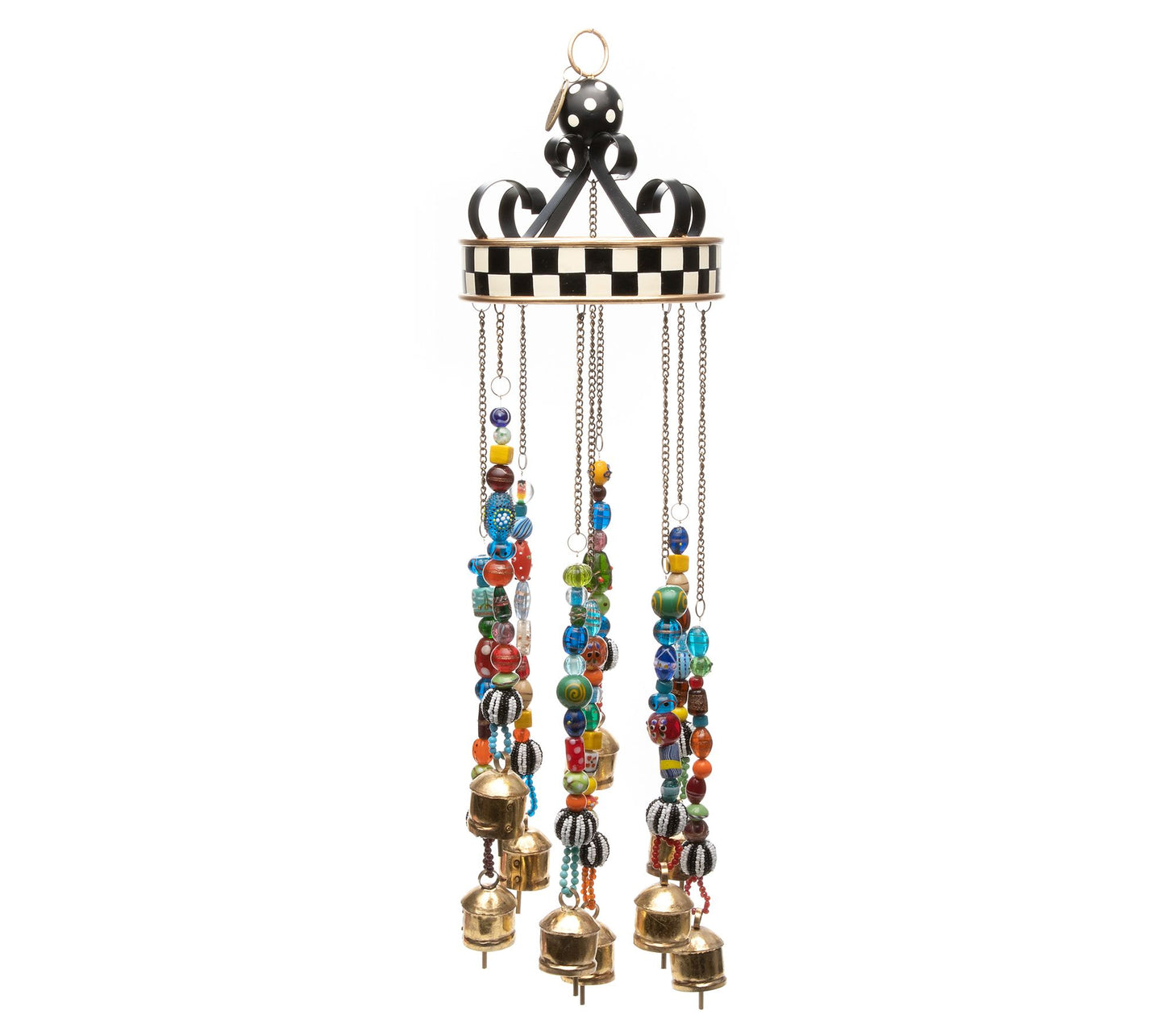 MacKenzie-Childs Bells and Bobbles Wind Chimes