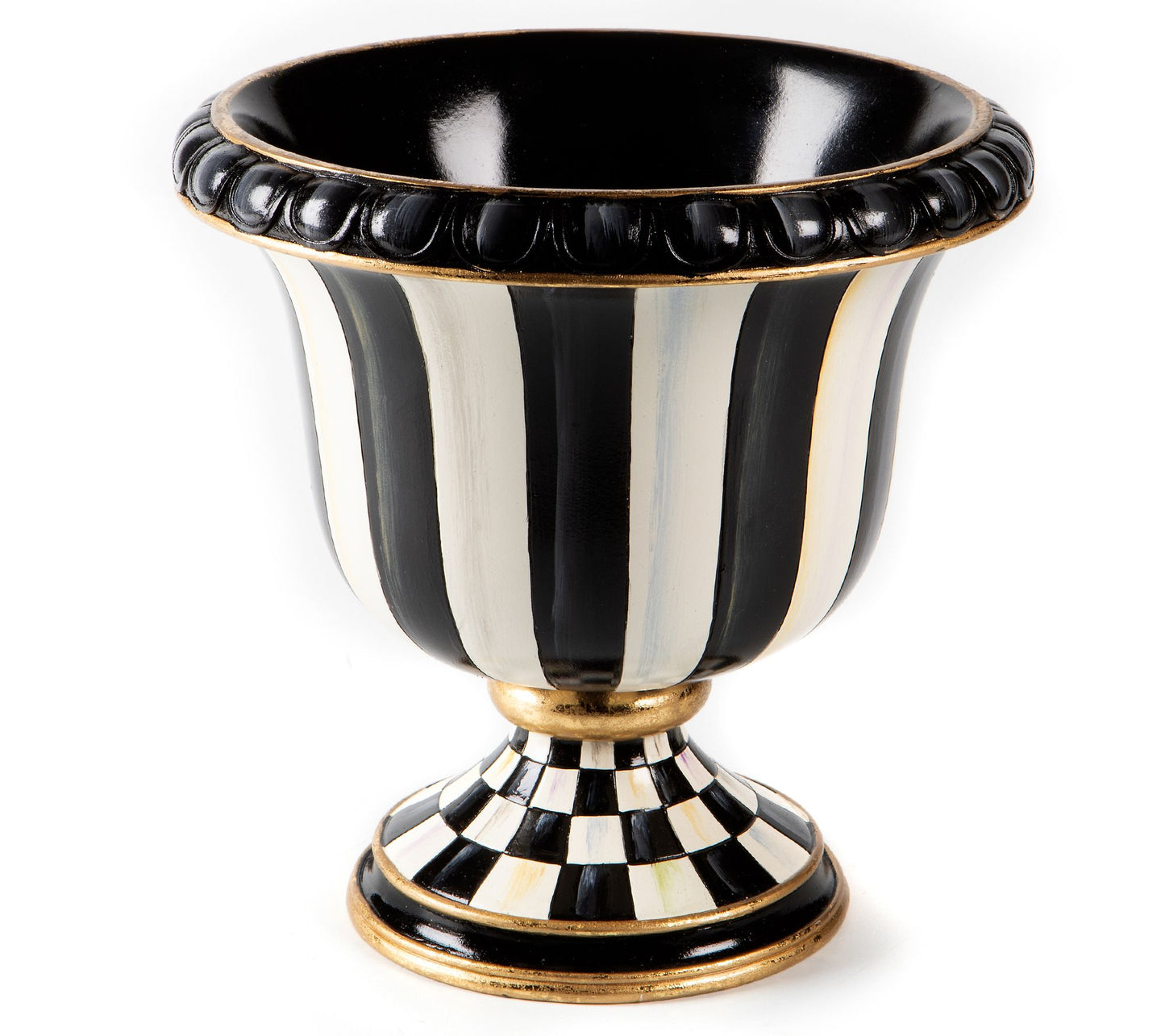 MacKenzie- Childs Tabletop Check & Stripe Urn