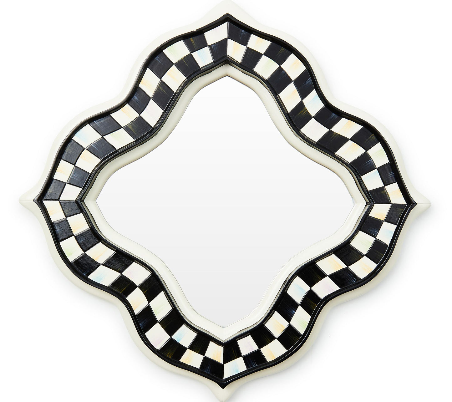 MacKenzie-Childs Courtly Quatriflower Small Wall Mirror