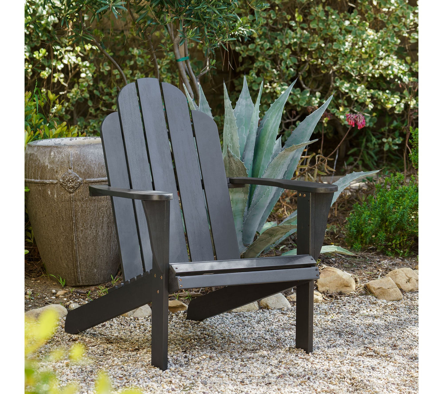 Linon Home Black Adirondack Chair