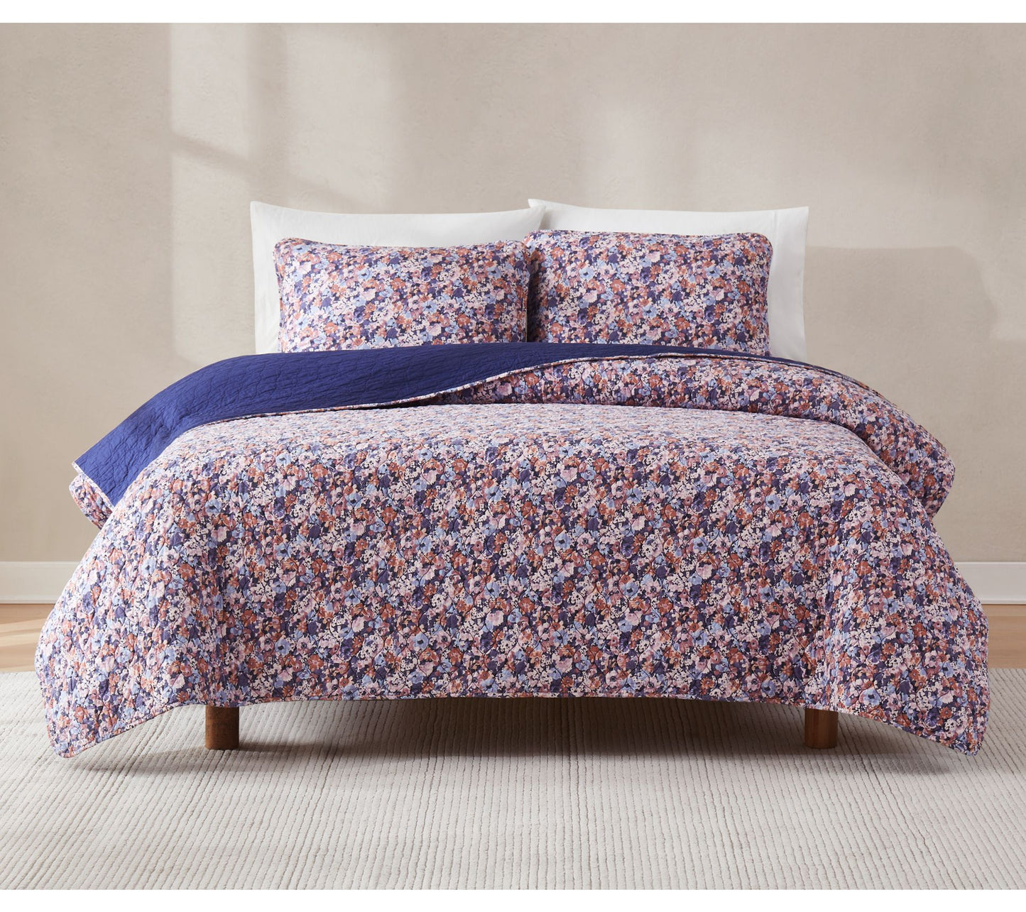 Lush Decor Alicia Camo Floral Cotton Quilt SetFull/Queen