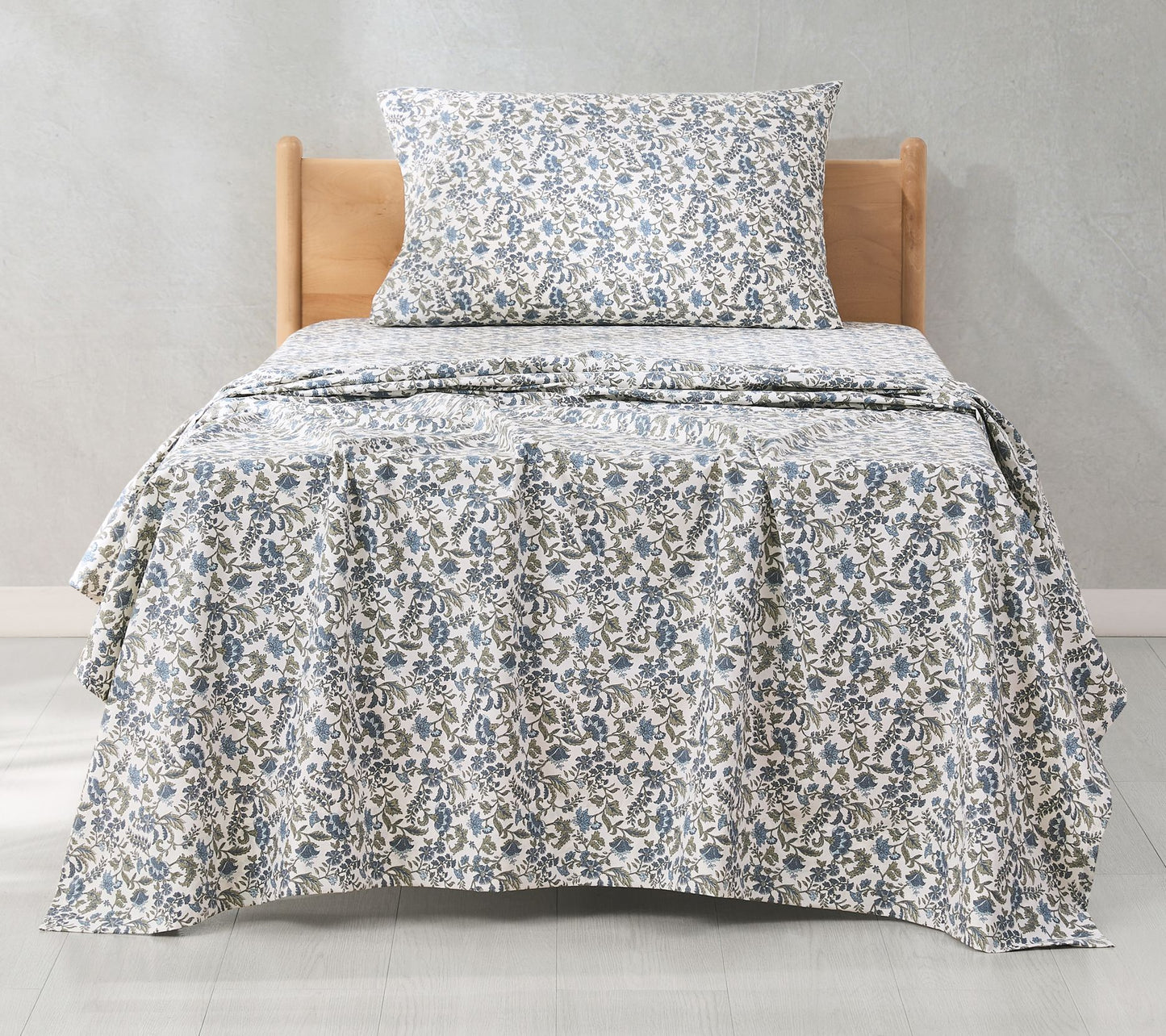 Lush Decor Lillian Block Print Cotton Sheet SetBlue 3-Pc Twin