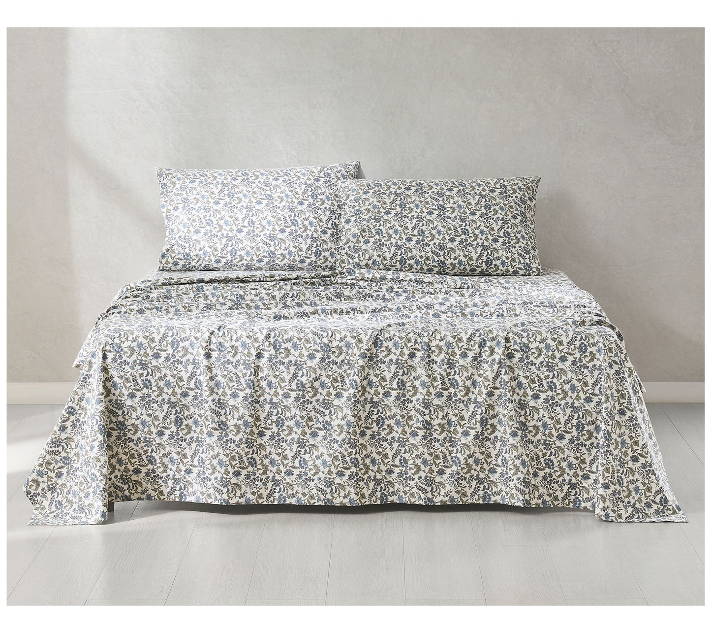 Lush Decor Lillian Block Print Cotton Sheet SetBlue 4-Pc Full