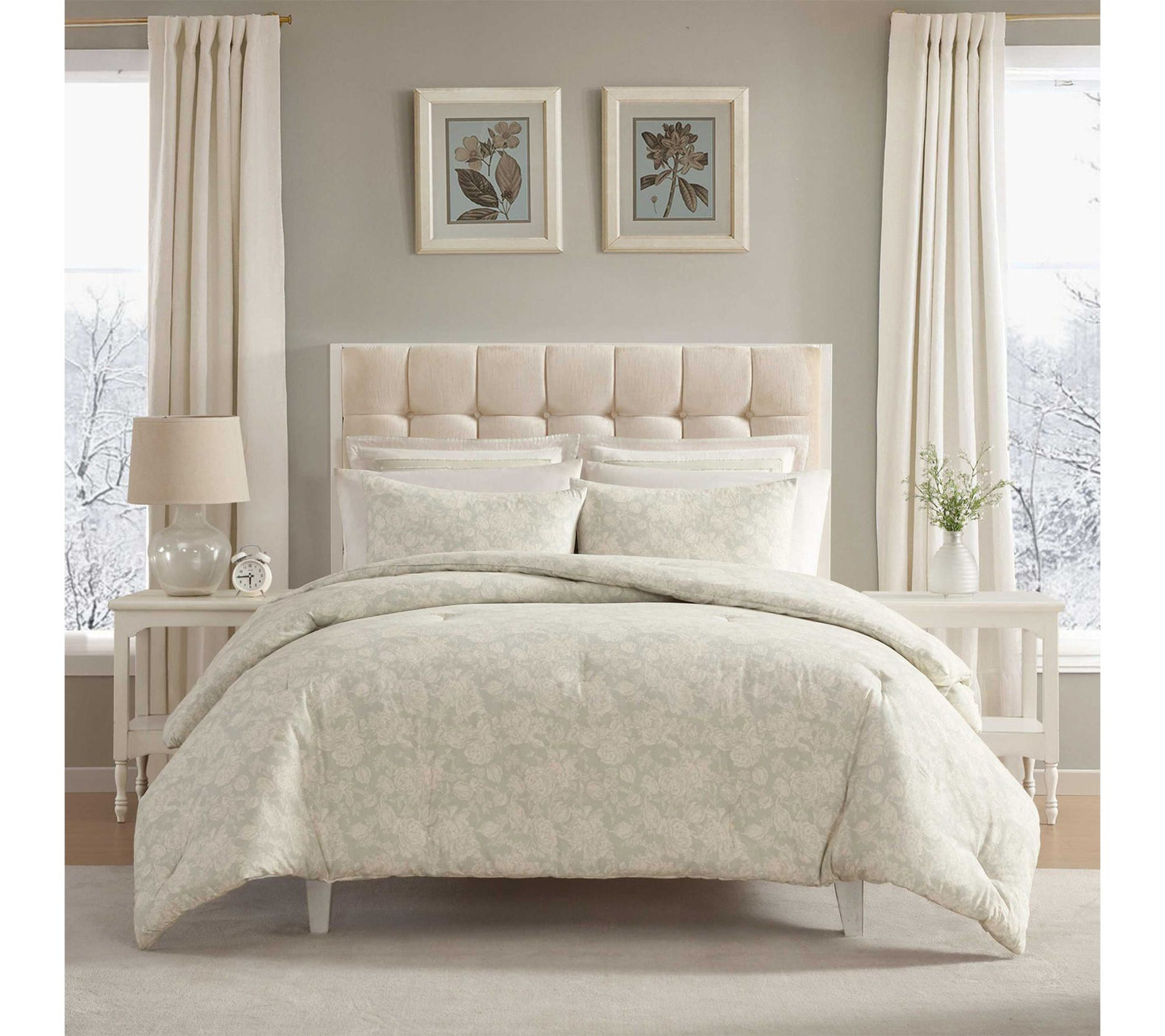 Laura Ashley Meredith Cotton Flannel King Comforter Set