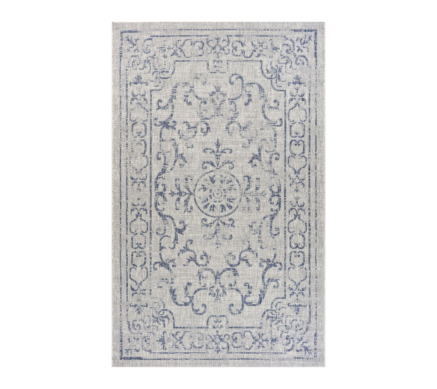 Ox Bay Navy/Gray Medallion Indoor/Outdoor AreaRug, 7'9"x 9'9"