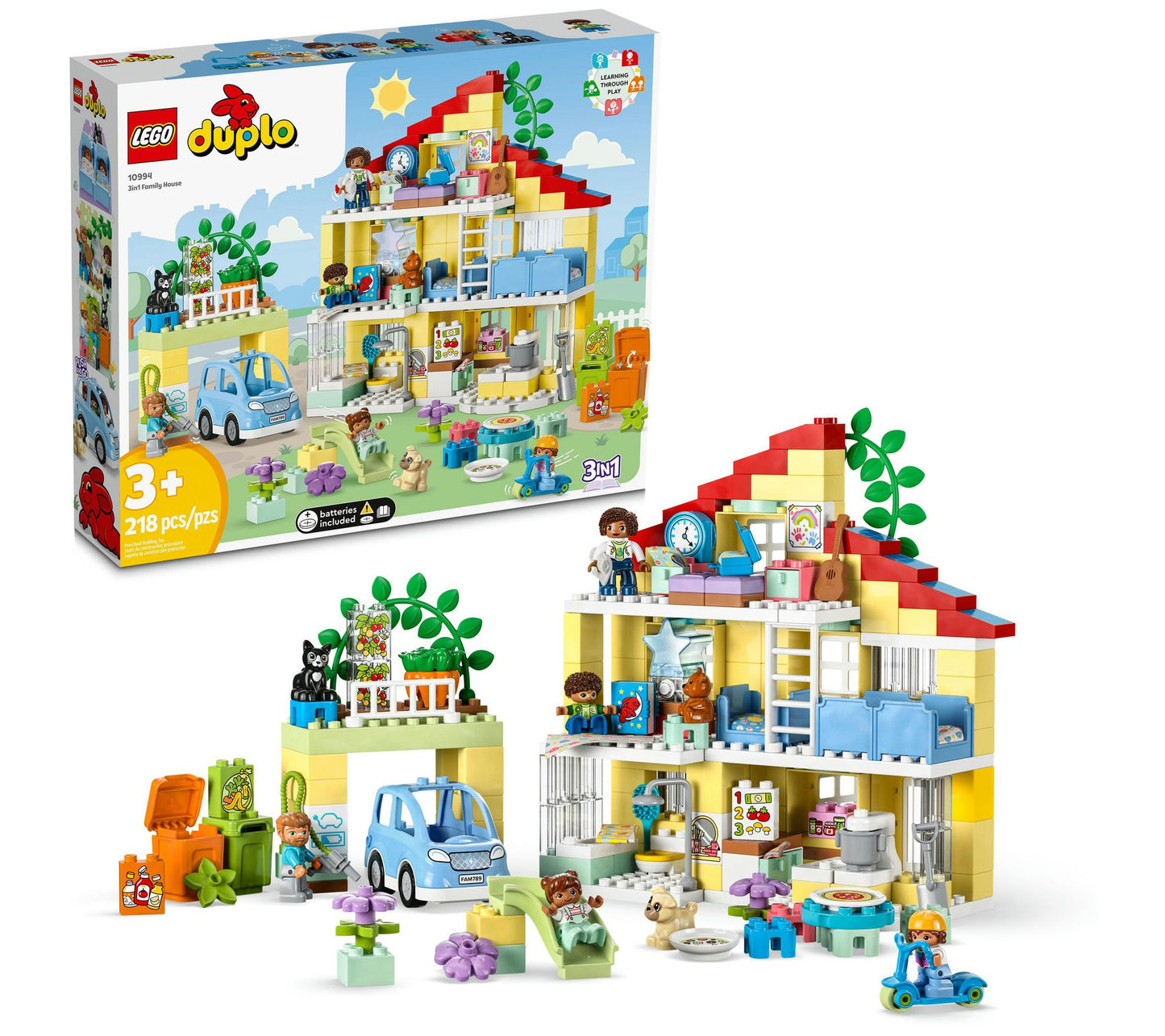 LEGO DUPLO Town 3-in-1 Family House 10994 Building Set 218 Pc