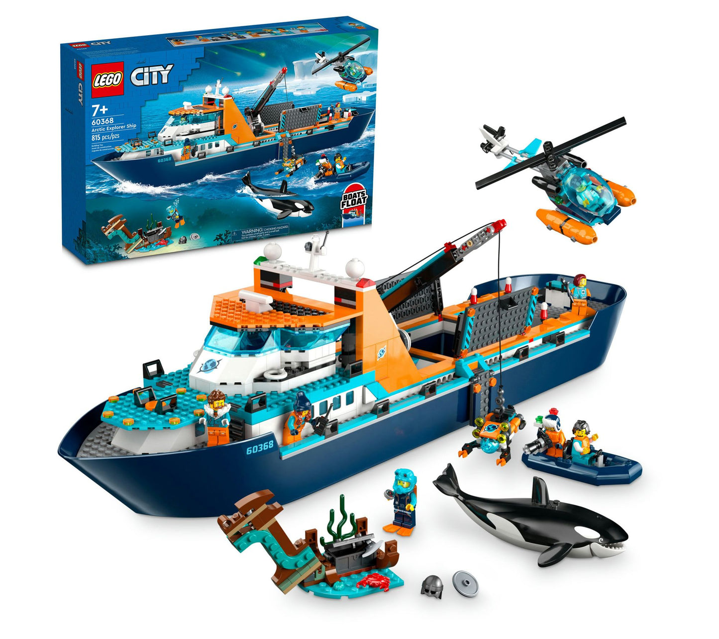 LEGO City Arctic Explorer Ship 60368 Building Set - 815 Pcs