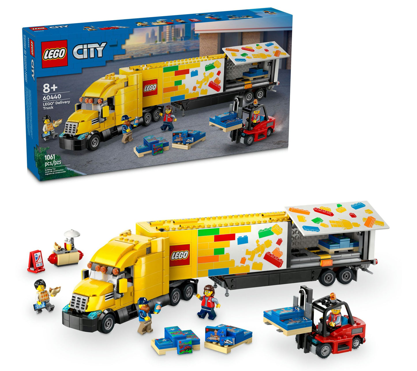 LEGO City Yellow Delivery Truck Toy for Ages 8and Up, Semitru