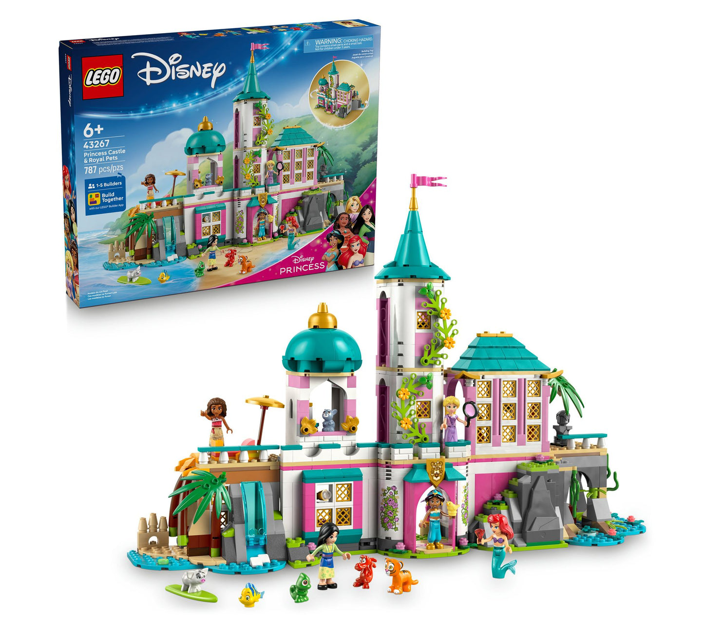 LEGO Disney Princess Castle & Royal Pets Toy Building Playset