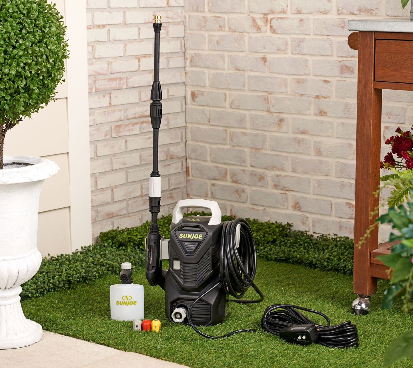 Sun Joe 1500 Rated PSI Pressure Washer with Foam Bottle