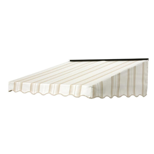 NuImage Awnings 2700 60-in Wide x 47-in Projection x 19-in Height Fabric Sand Graduated Striped (4936) Striped Fixed Door Awning