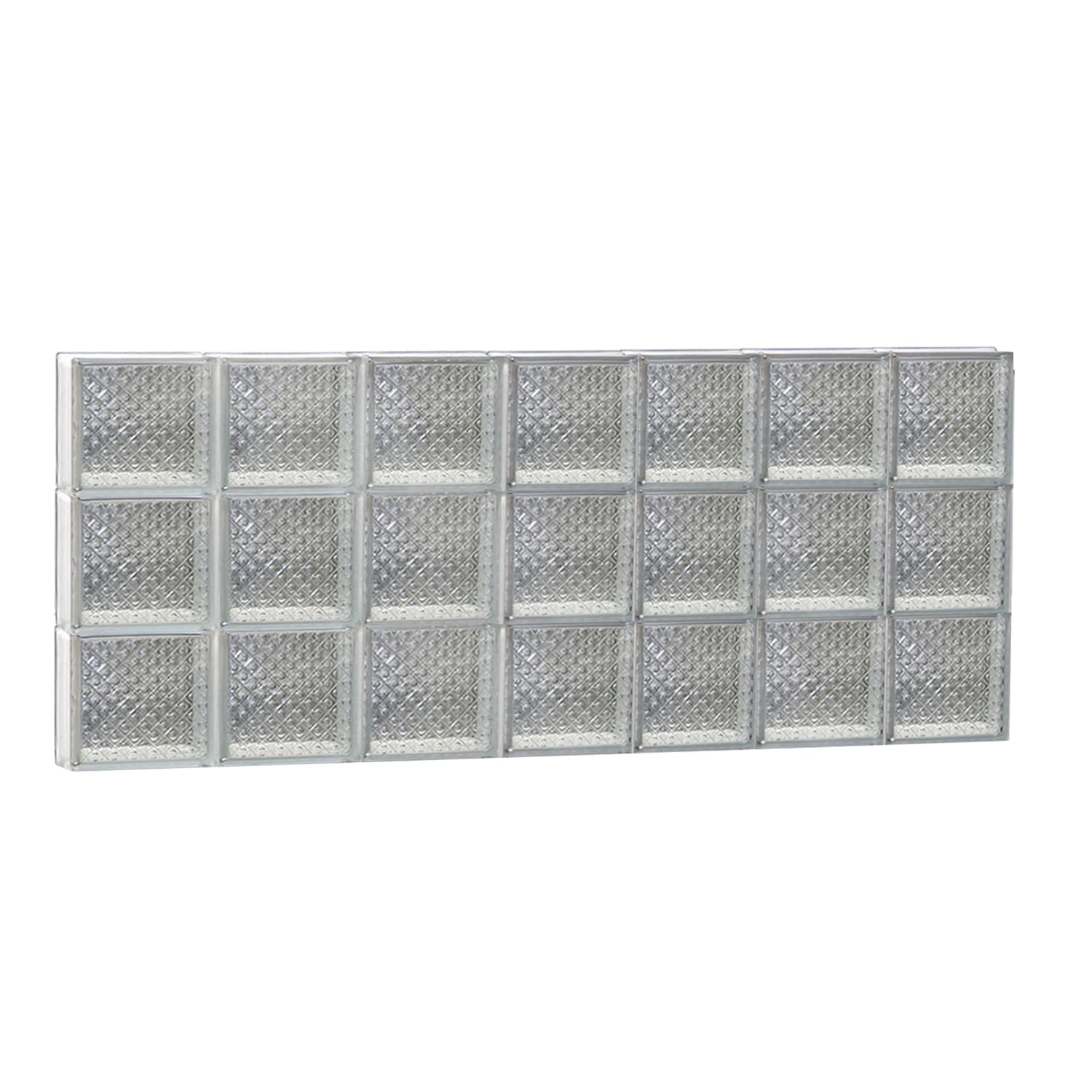 REDI2SET Diamond Glass 40-1/4-in x 17-1/4-in Frameless Replacement Glass Block Window