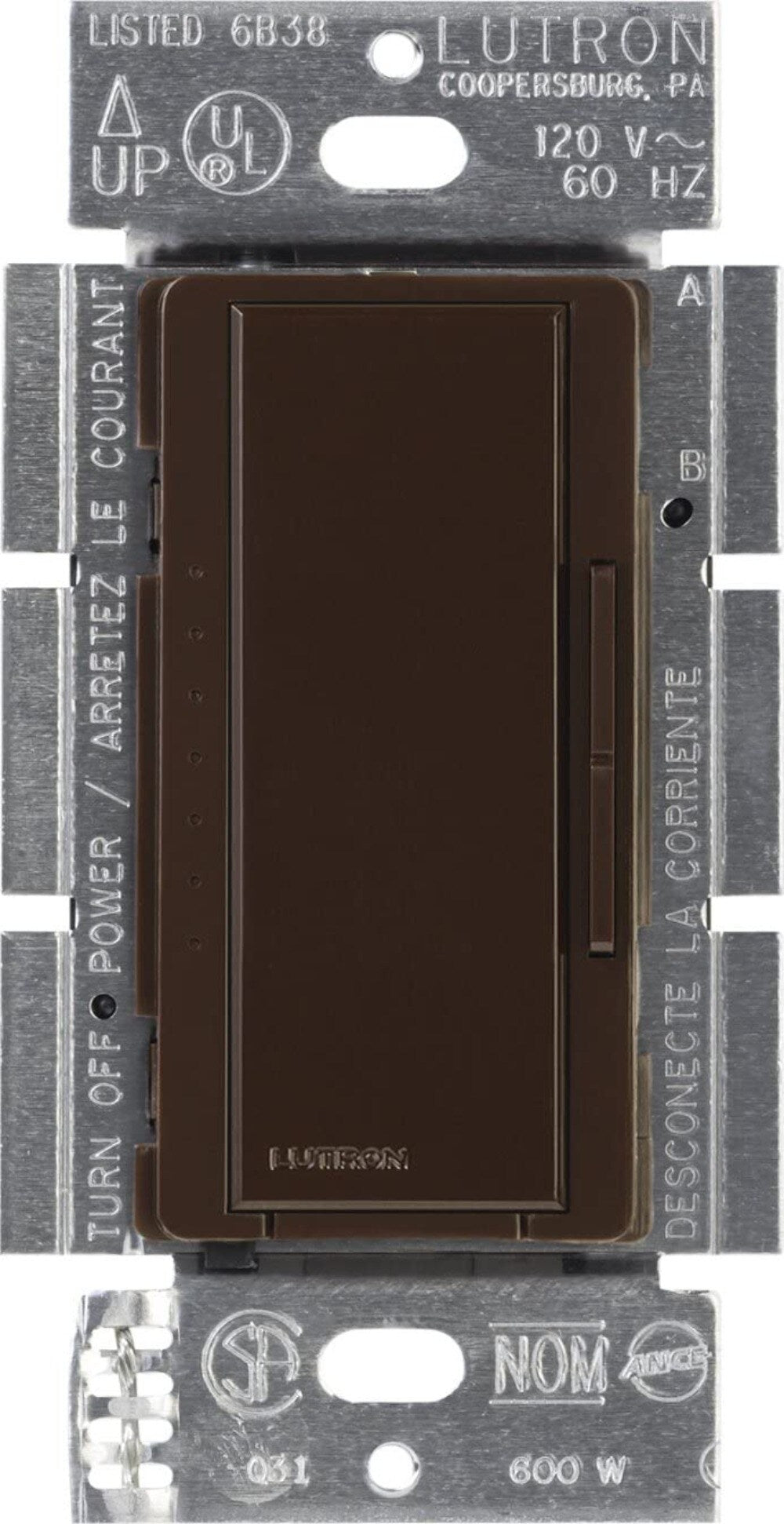 Lutron Maestro Single-pole Touch Light Dimmer Switch, Brown MAELV-600-BR