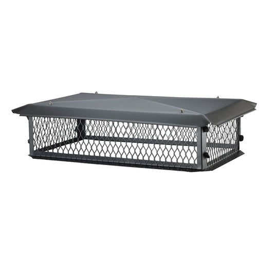 HY-C 17-in W x 41-in L Black Galvanized Steel Rectangular Chimney Cap BBT1741K-10W