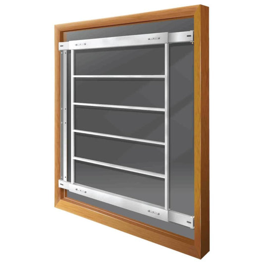 Mr. Goodbar E 21-in x 31-in White Steel Fixed Window Security Bar S201 E 21-28