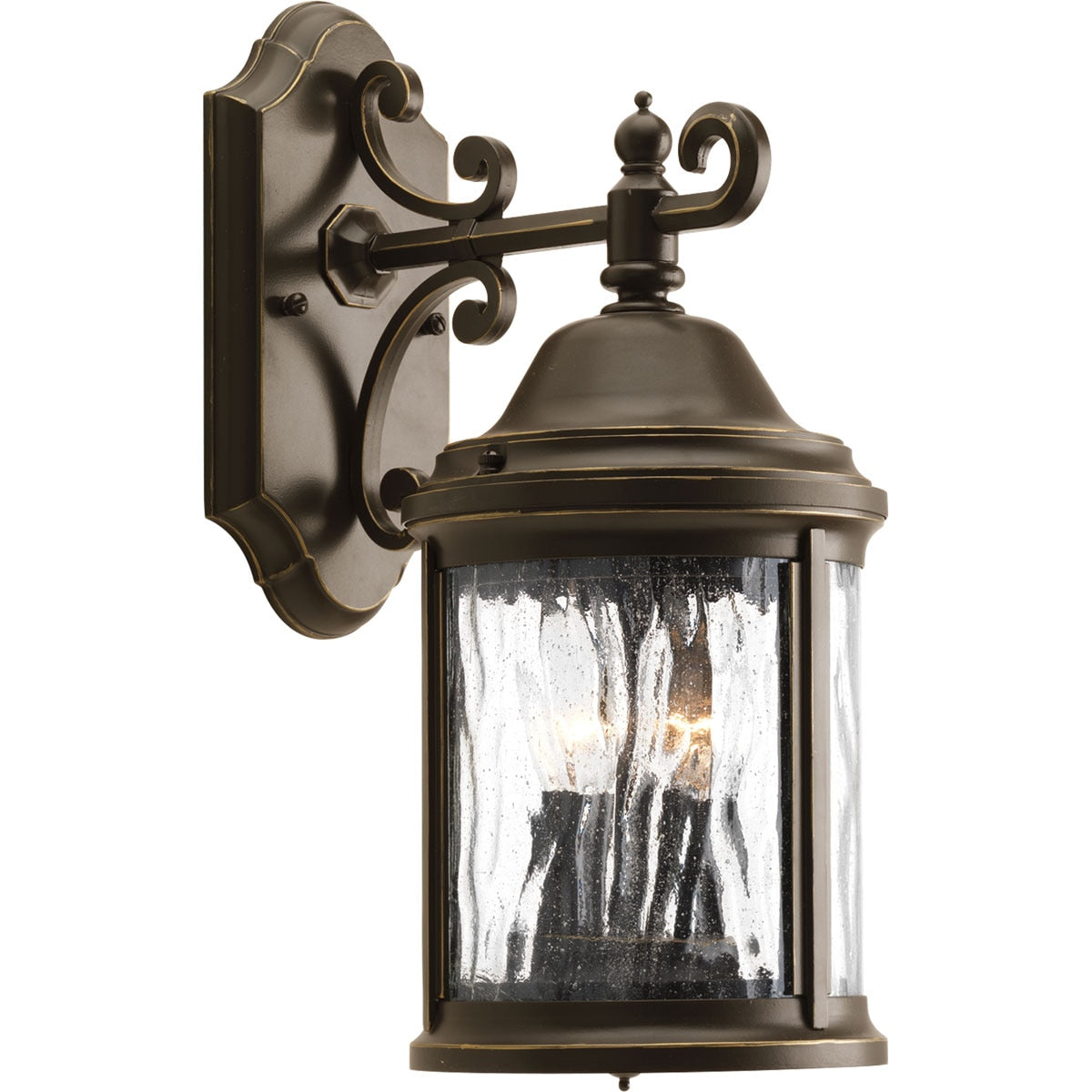 Progress Lighting Ashmore 2 -Light 14.81-in H Antique Bronze Hardwired Outdoor Wall Light 565078