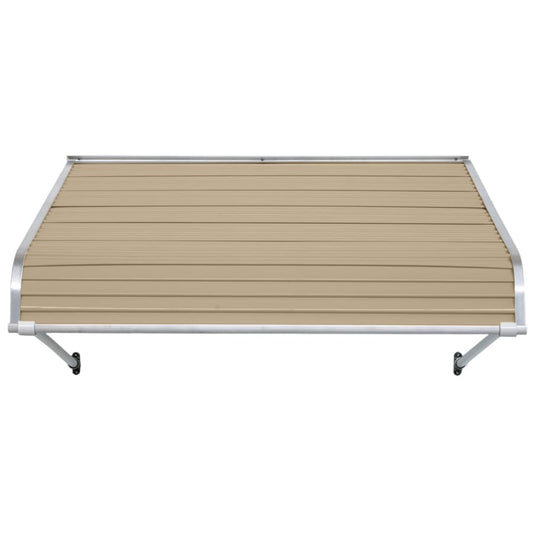 NuImage Awnings 1100 36-Inches Wide x 42-Inches Projection x 16-Inches Height Metal Sandalwood Solid Fixed Door Awning