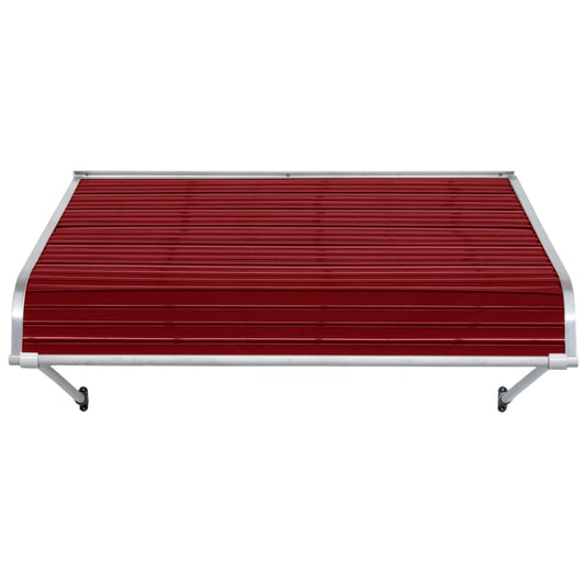 NuImage Awnings 1100 36-Inches Wide x 42-Inches Projection x 16-Inches Height Metal Brick Red Solid Fixed Door Awning
