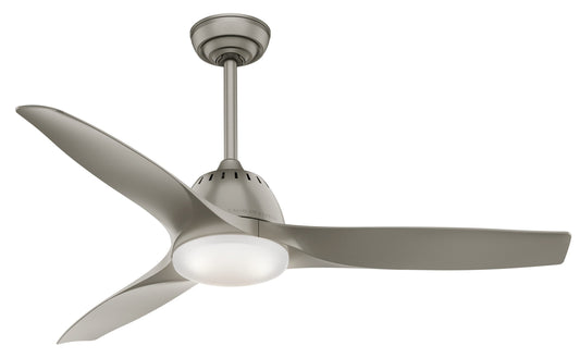 Casablanca Wisp 52-in Integrated LED Painted Pewter with Painted Pewter Blades With Light and Remote ( 3 -Blade ) 636834