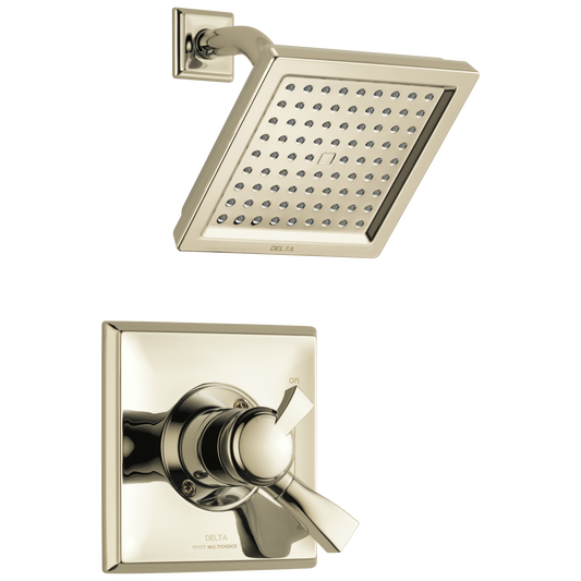Delta Dryden Polished Nickel 2-handle Single function 6.5625-in Square Shower Faucet