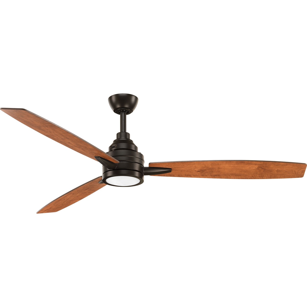 Progress Lighting Gaze 60-in Integrated LED Antique Bronze with Walnut/Cherry Blades Propeller Ceiling Fan With Light - Remote Included ( 3 -Blade ) 4966728