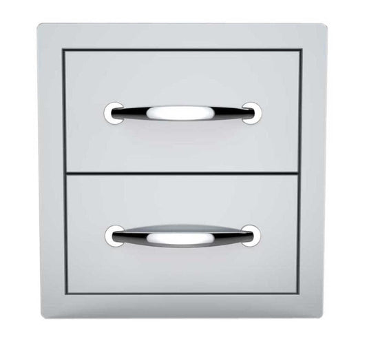 Sunstone Classic Series Built-In Grill Cabinet Double Drawer B-DD12