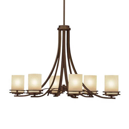 Kichler Hendrik 6 -Light Antique Bronze Transitional For Use in Dining Rooms, Foyers, Living Rooms Chandelier 1252560