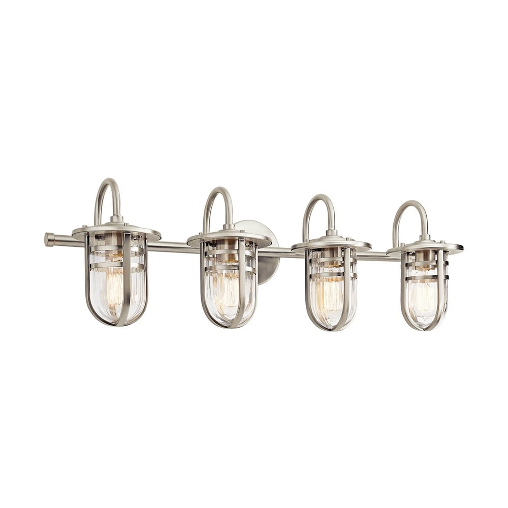 Kichler Caparros 32.25-in 4 -Light Brushed Nickel Transitional Vanity light 1252168